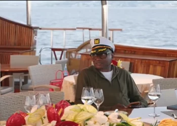 Watch videos from billionaire Femi Otedola’s 60th birthday party onboard the Aristotle Onassis’ Christina O super luxury yacht he rented (video)