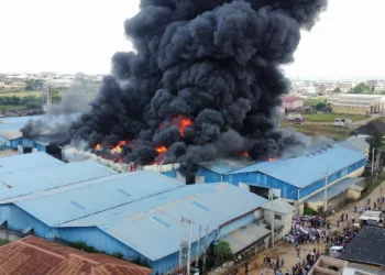 Fire guts Chinese company in Ogun (videos)