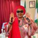 Aisha Buhari tattoos Tinubu’s logo on her palms