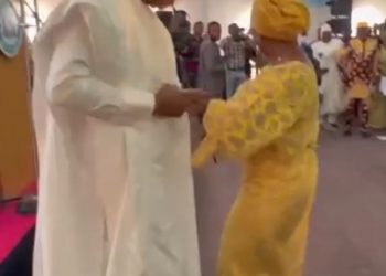 Watch: Ogun Gov, Dapo Abiodun, Wife dance Buga at the unveiling of campaign council in Abeokuta