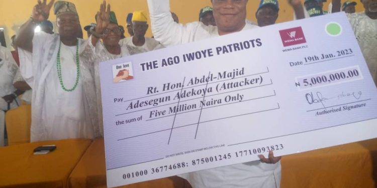 NASS polls: Ago-Iwoye group donates N5m to Reps Deputy Minority Whip