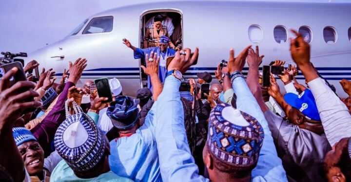 Tinubu arrives Nigeria after one month abroad