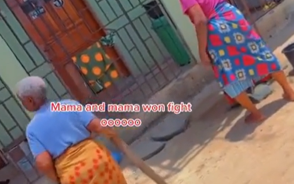 Two grannies accuse each other of being witches during a heated exchange (video)