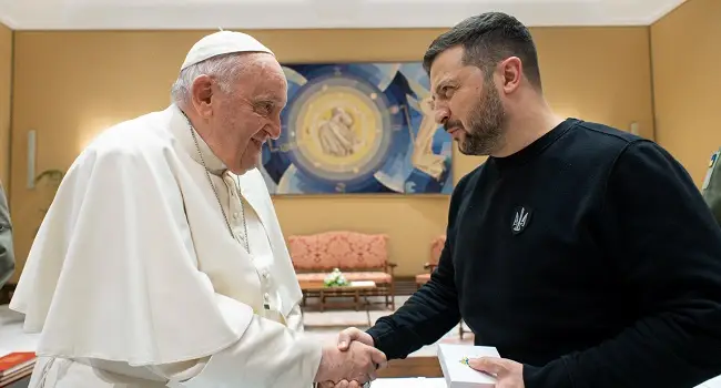 Ukrainian President Zelensky meets Pope Francis at The Vatican
