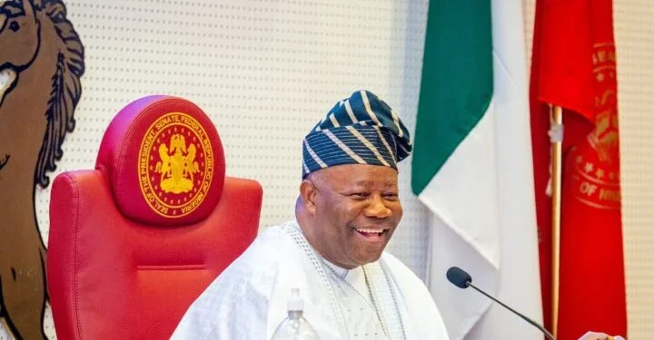 Akpabio stops Alake from reciting second stanza of national anthem during screening
