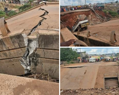 Overhead bridge collapses in Enugu State