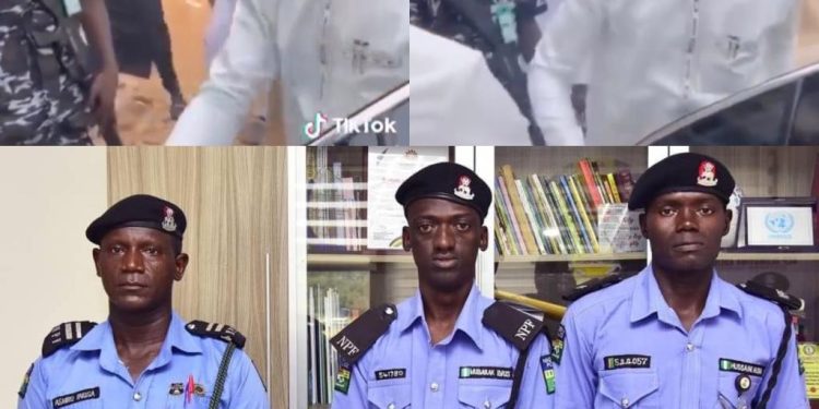Police officers filmed escorting Adamawa Student Union president summoned to Abuja