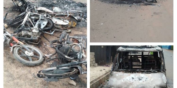 Sit-At-Home: IPOB/ESN members set ablaze two buses, motorcycles, others In Ebonyi