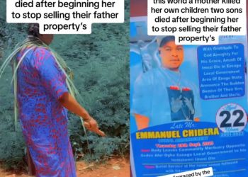 Mother paraded by village elders after allegedly confessing to killing her sons for challenging her over their father’s properties
