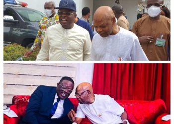 Umahi Felicitates Arthur Eze As He Marks His 75th Birthday Celebration