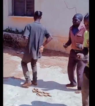 Trending video shows the moment suspected thieves were forced to dance after being caught