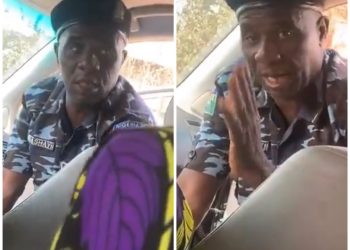 Lagos state police command to take action after its officer was caught on camera demanding bribe from a motorist