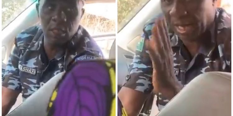 Lagos state police command to take action after its officer was caught on camera demanding bribe from a motorist