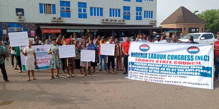 Ebonyi NLC, Others Stage Peaceful Protest Over Hardship In Nigeria