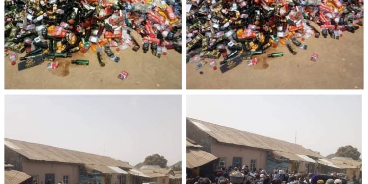 Angry Plateau women raid shops, seize and destroy alcoholic drinks making their husbands ‘useless’