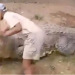 Man nearly loses genitals as 15ft crocodile bites him between legs
