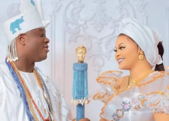 Ooni of Ife and third wife, Olori Tobi Phillips, welcome set of twins