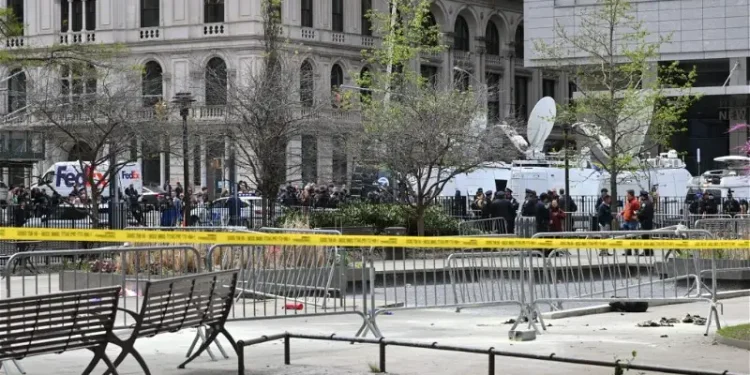 Man sets self on fire outside Trump trial