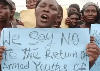 Women protest return of armed Okuama youths