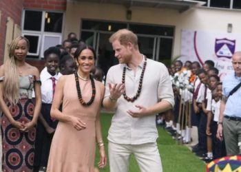 Britain Prince Harry and Meghan land in Nigeria, campaign for mental health (Photos)