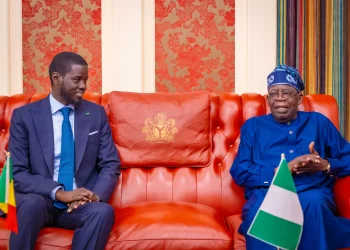 Tinubu receives Bassirou Faye, Senegalese president, at Aso Villa