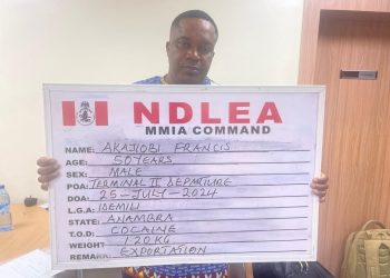 NDLEA recovers Spain-bound cocaine consignment from businessman’s sandals at Lagos airport