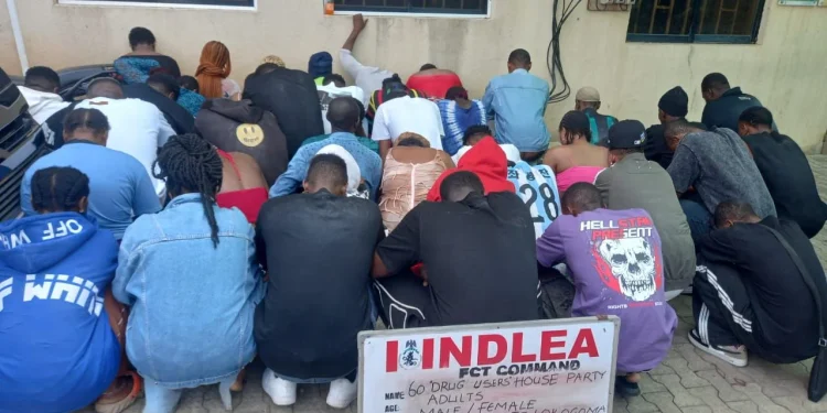 60 arrested as NDLEA raids ‘go hard or go home’ party in Abuja