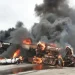 Five vehicles burnt as petrol tanker explodes in Ibadan