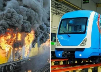 Fire guts Lagos Blue Line rail track