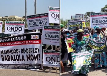 Ondo Youths Storm INEC’s Headquarters, Demand Redeployment Of REC Ahead Of Guber Poll