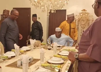 ‘It’s breakfast time with my friend’ — Atiku hosts Obi in Adamawa