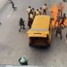 Commercial bus driver set self, LASTMA official ablaze in Lagos