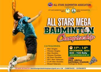 Over ₦0.009 Billion Up for Grabs at All Stars Mega Badminton Championship