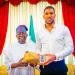 Tinubu hosts Anthony Joshua, receives autographed boxing glove