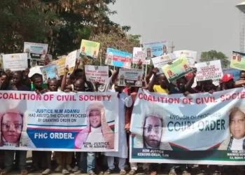 Protesters picket NJC HQ over Benue election tribunal controversy