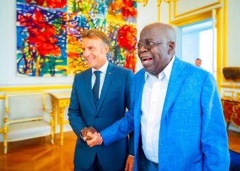 Tinubu, French President Macron in private Meeting 