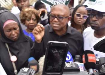 Peter Obi Joins Occupy National Assembly Protest Over E-Transmission Of Election Results